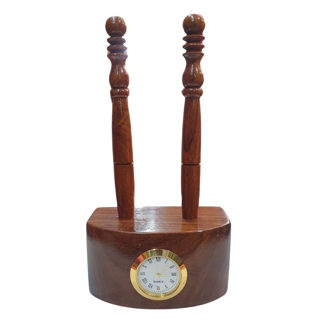 Uphaar Craft Handicraft Desk Clock with Analog Table Clock Home Decor Office Desk Decorative Showpiece Decoration